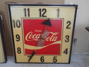 lot 243 image: Large Lit Coke Clock