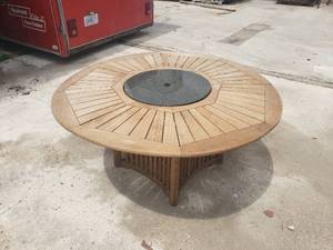 Patio Table with Lazy Susan Center