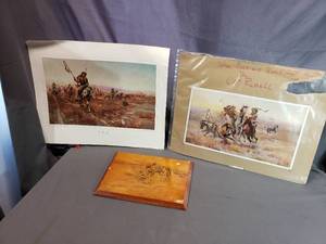 Lot of 3 Charles Russell Items