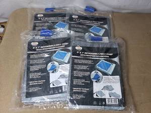 Lot of 4 Light Duty 5x7 Tarps