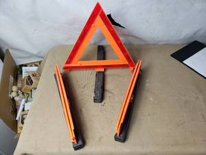 Lot of 3 Road Hazard Reflective Triangles