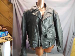 Leather Motorcycle Jacket Size 52