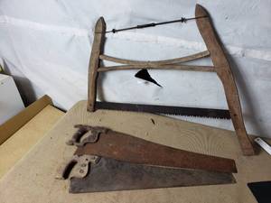 Vintage Saw and 2 Hand Saws