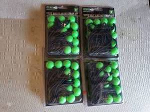Lot of 4 12 PC 9 Ball Elastic Straps