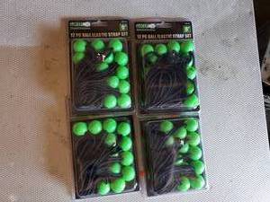 Lot of 4 12 PC 9 Ball Elastic Straps
