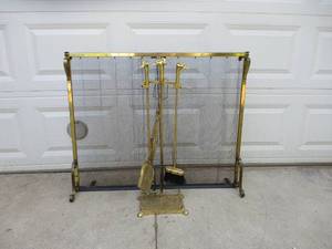 lot 28 image: FireplaceScreen and Fireplace Tools