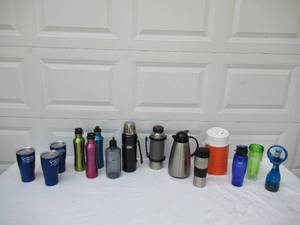 lot 64 image: Lot of Thermoss, Water Bottles, Hand held personal fan bottle.
