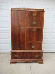 lot 75 image: Vintage Armoire Dresser with Cedar compartment