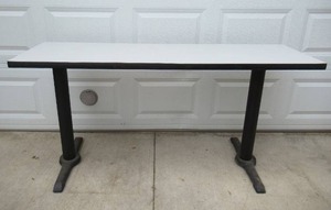 lot 76 image: OfficeCraftroom Table. Formica top metal base.