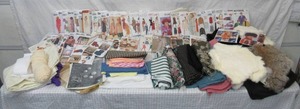 lot 91 image: Lot of Fabrics and Sewing Patterns.