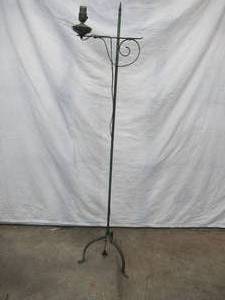 lot 98 image: Antique Oil Lamp Base converted to electric