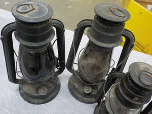 3 Vintage Black Lanterns...