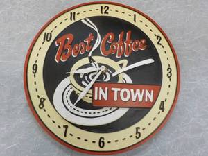 Best Coffee in Town Clock- works...