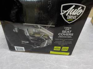 Auto Drive 2 pack Fur Seat Covers...