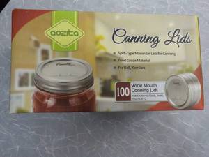 100 Wide Mouth Canning Lids...