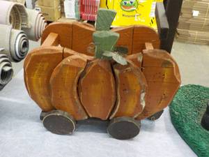 Pumpkin Wood Wagon 18 x 12 x 11...
