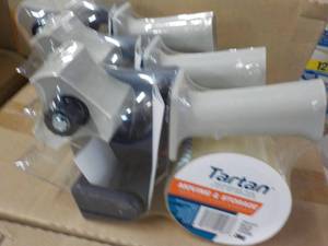 3 Tartan Packing Tape in Dispensers...