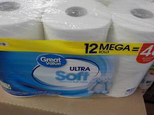 12 Mega Rolls Great Value 2 Ply Toi...