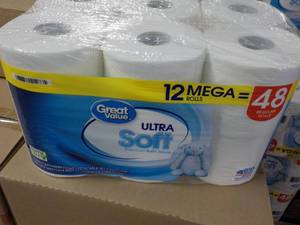 12 Mega Rolls Great Value 2 Ply Toi...