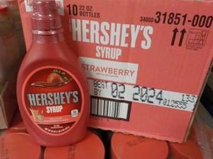 10 - 22 oz Hersheys Strawberry Fla...