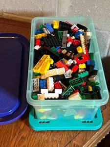 lot 65 image: Lap Tray & Legos