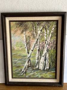 lot 86 image: Framed Painting By V. Hustad & 2 Nature Prints