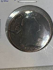 lot 1 image: 1802 Draped Bust One Cent Penny