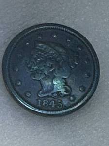 lot 23 image: 1845 Large Cent Penny