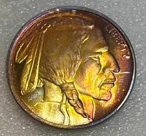 lot 39 image: .999 Silver Bison  Sioux  oz Round