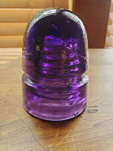 Canadian Pacific RY CO Purple Glass Insulator
