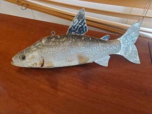 Old Hand Painted Fish Decoy For Spearing