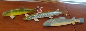 Collection Of Three Fish Decoys