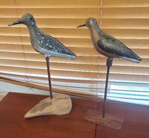 Pair Of Sand Piper Bird Figurines