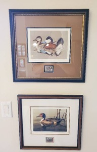 Pair Of Framed Duck Stamp Art