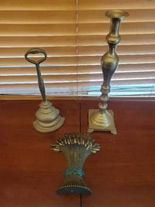 Three Brass Or Similar Items