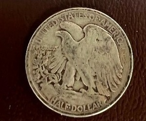 1945S WALKING LIBERTY HALF DOLLAR  90% SILVER
