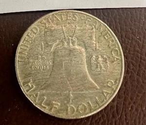 1963D BENJAMIN FRANKLIN HALF DOLLAR 90% SILVER