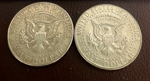 Lot of 2 Silver 1965 Kennedy Half Dollars