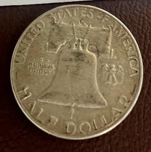 1954D BENJAMIN FRANKLIN HALF DOLLAR 90% SILVER