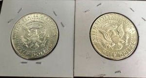 LOT OF 2 (BU) SILVER KENNEDY HALF DOLLARS
