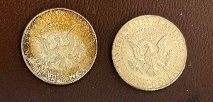 LOT OF 2 1965 SILVER KENNEDY HALF DOLLARS