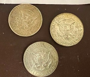 LOT OF 3 1967 KENNEDY HALF DOLLARS