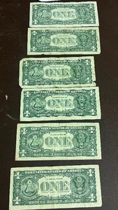 LOT OF 6 $1 STAR NOTES