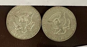 LOT OF 2 1969D KENNEDY HALF DOLLARS