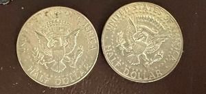 LOT OF 2 1967 KENNEDY HALF DOLLARS