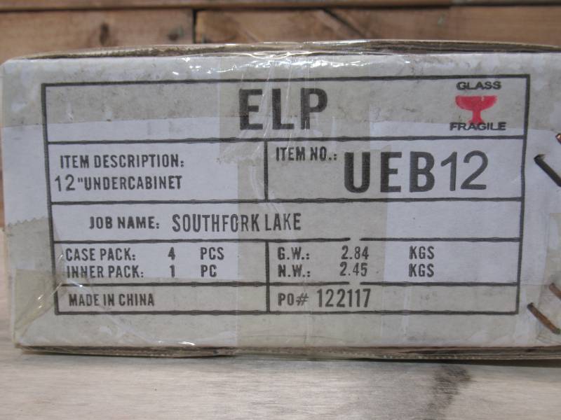 lot 273 image: (4-Pack) UEB12 1-8W SLIM UNDER COUNTER FLUORESCENT LIGHT (UCL) FIXTURE 12-14 WITH SWITCH (4-Pack)