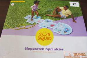 lot 12 image: Sun Squad Hopscotch Water Splash Pad Sprinkler Summer Toy 7 foot long