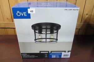 lot 43 image: OVE Decors Joakim 2-Light Flush Mount Ceiling Fixture
