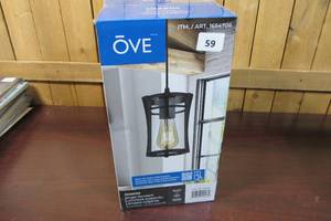 lot 59 image: OVE Decors Joakim Single Pendant Light Painted Black