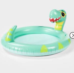 lot 24 image: Sun Squad - Inflatable Dino Spray Pool